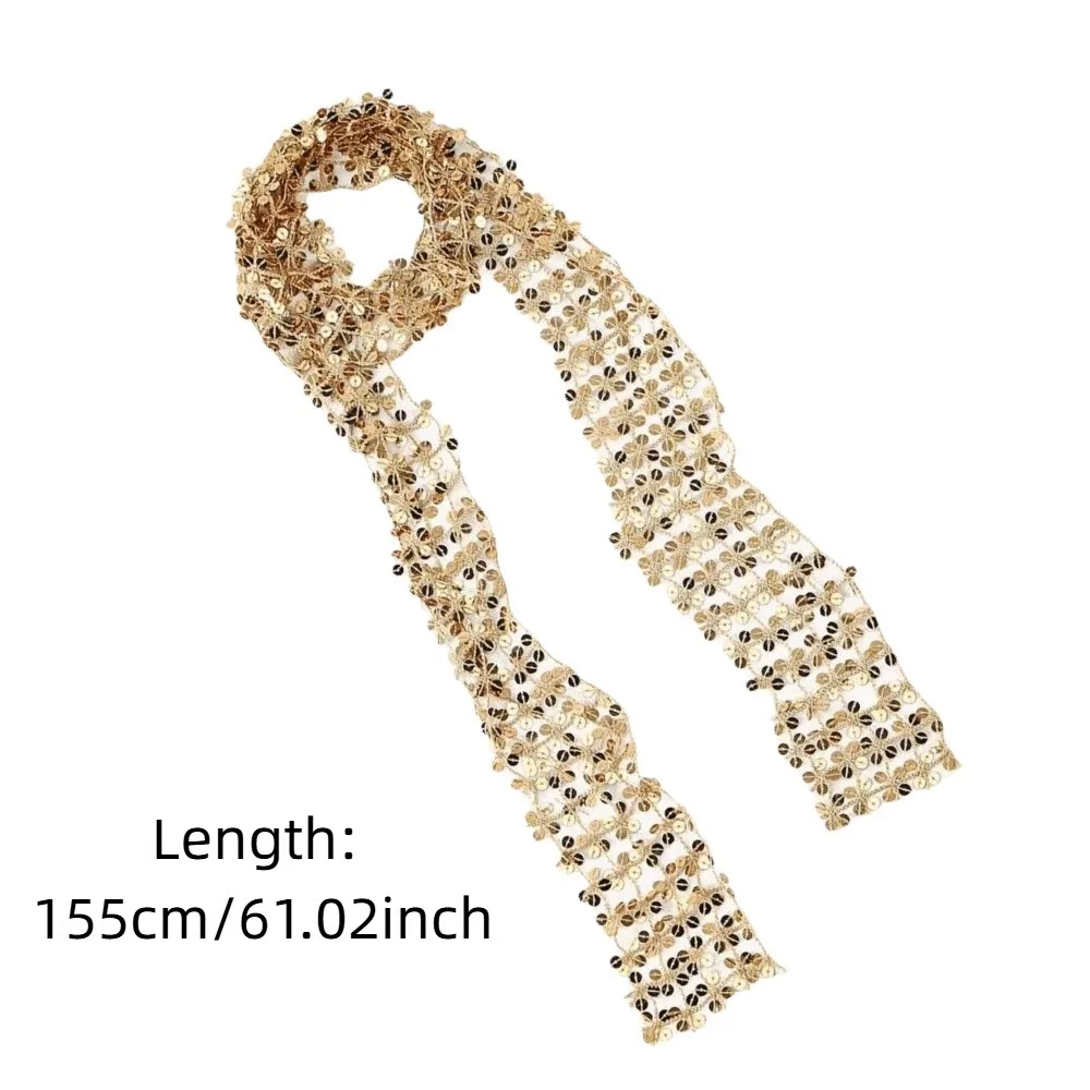 Shiny Sequin Women's Waist Scarf Handmade Adjustable Glitter Hip Scarf Waist Chain Sparkling Sequin Waist Chain Jazz Dance view 6