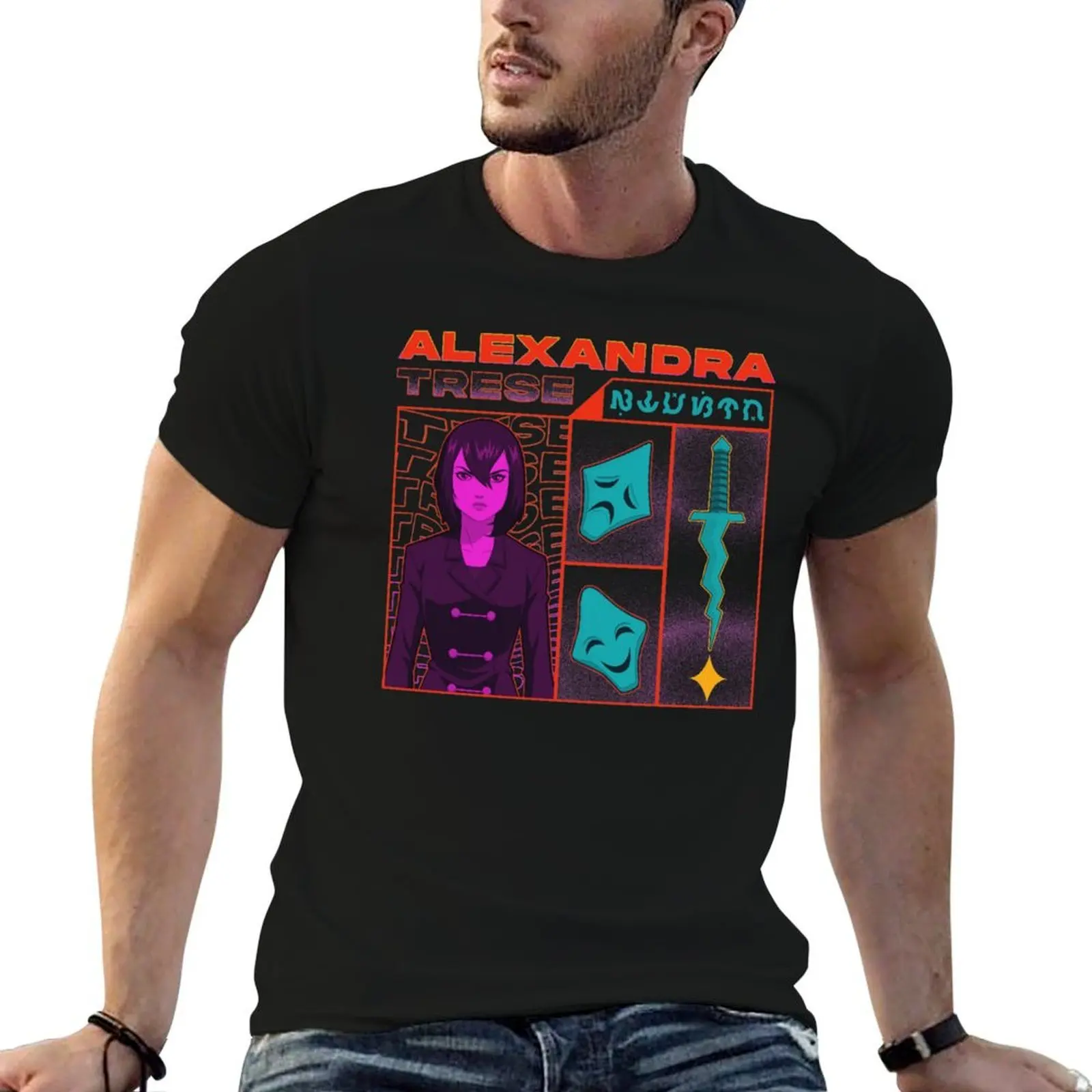 ALEXANDRA TRESE BRUTALIST DESIGN Camiseta de trabajo de manga corta de algodón