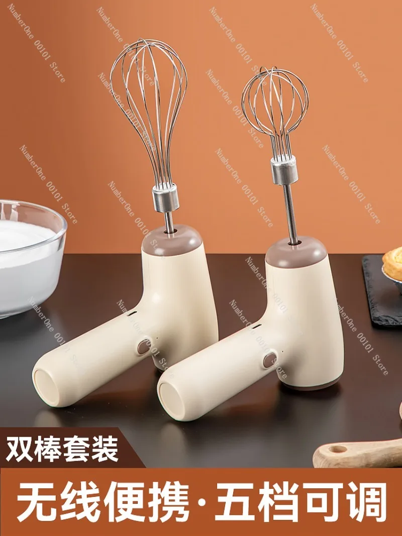 Electric Small Wireless Egg Beater,Portable Handheld Baking Cream Whipping Machine for Home Kitchen,Suitable for Making Cakes