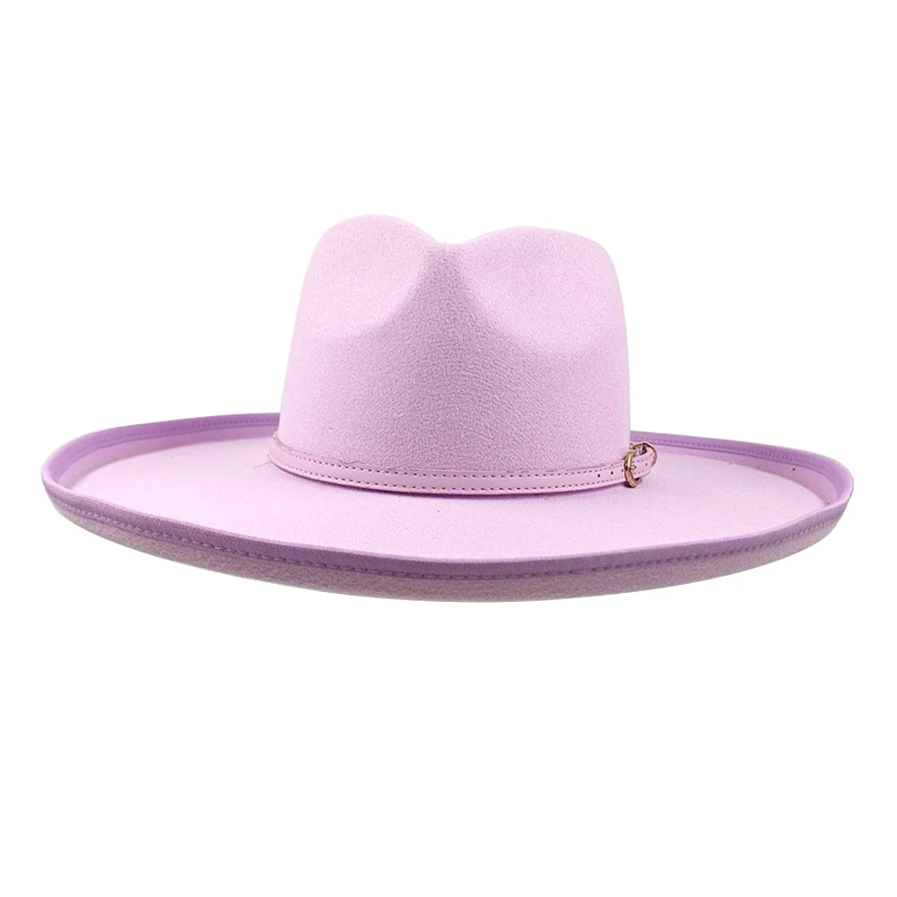 Fashionable New Fedora Luxury Big brim Felt Hat Panama Jazz Hat for Men and Women Love Top Design Wrapped Gentleman Elegant Hat