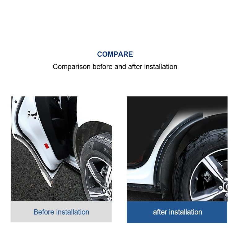 Geeignet für Volvo EX30 Schmutzfänger für Vorder- und Hinterräder ohne Bohren, Zubehör – Detail 2