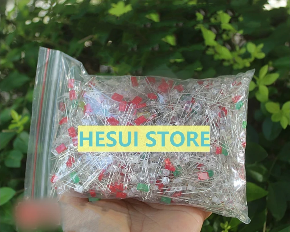 700PCS 3mm5mm small bulb LED red, green, blue and white in-line light beads original package mixed