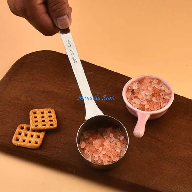 

U2JC Accurate 60Ml Measuring Spoon 304 Nonrust Steel Kitchen Spoon For Kitchens