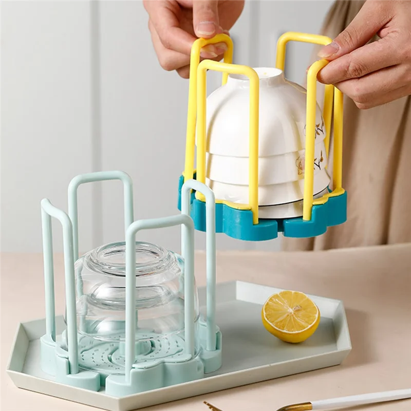 

Telescopic Drain Bowl Rack Kitchen Drain Bowl Rack Rotary Telescopic Bowl Rack Plastic Dish Storage Rack