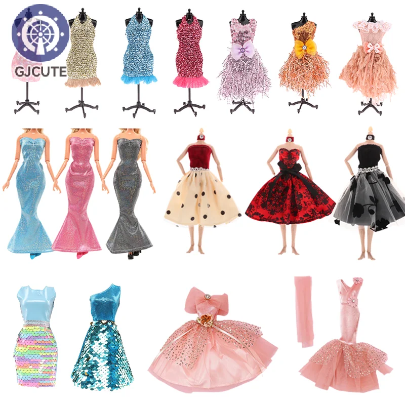 Длинное-вечернее-платье-для-куклы-30-см-модная-одежда-для-кукол-bjd-1-6-праздничные-платья-принцессы-одежда-для-кукол-игрушка-для-переодевания-кукол