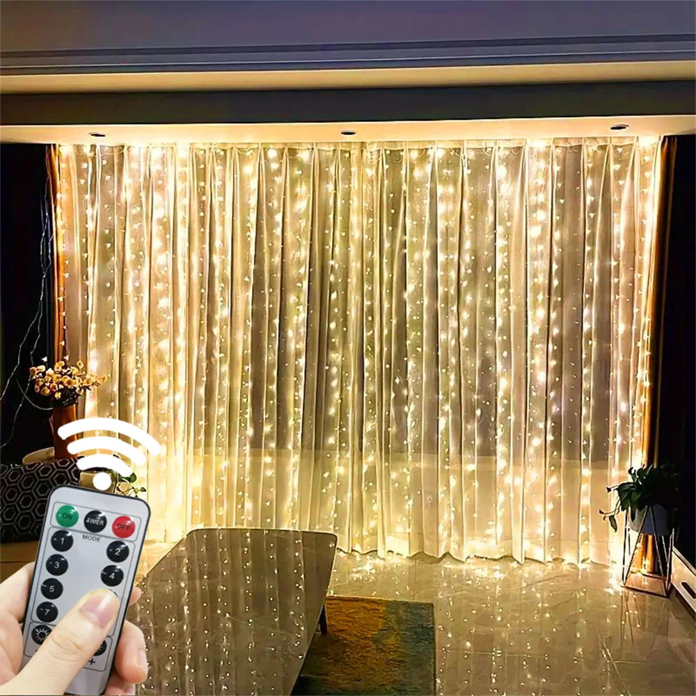 USB Fairy LED 8 Mode Curtain Bedroom Lights Wedding Light Party Garland Light Garden Christmas Festoon Room Home Decoration