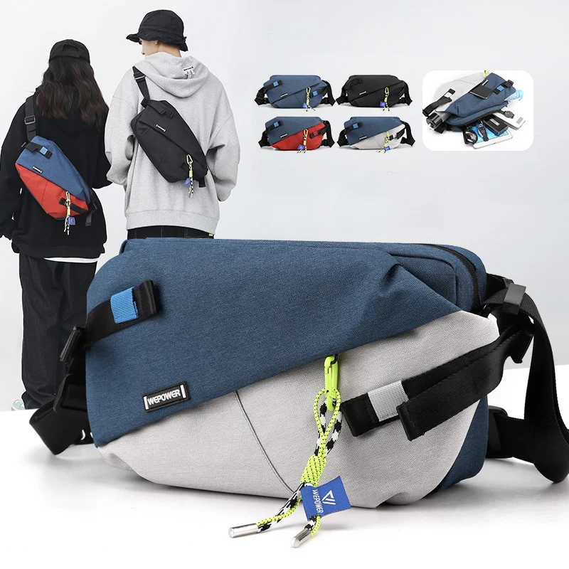 Hochwertige Nylon-Gürteltaschen 2024 Neue Marke Unisex Brusttasche Lässige Outdoor-Reise-Umhängetasche Herren Hüfttaschen