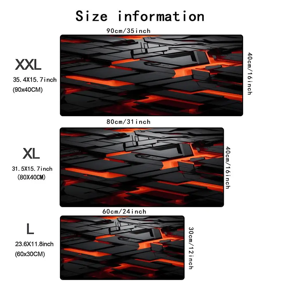 Geometric pattern Mouse Pad Large Computer Office Game Table Mats XL Rubber Anti-slip HD Gaming Keyboard Mousepads Long Desk Mat