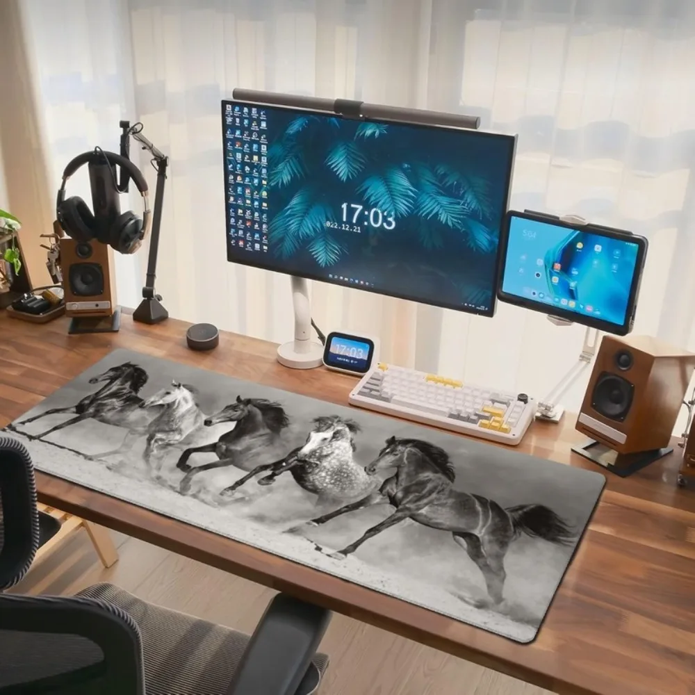Tapis de souris pour chevaux, tapis de bureau, organiseurs de bureau et plateaux, tapis de souris grand format, tapis de souris XXL