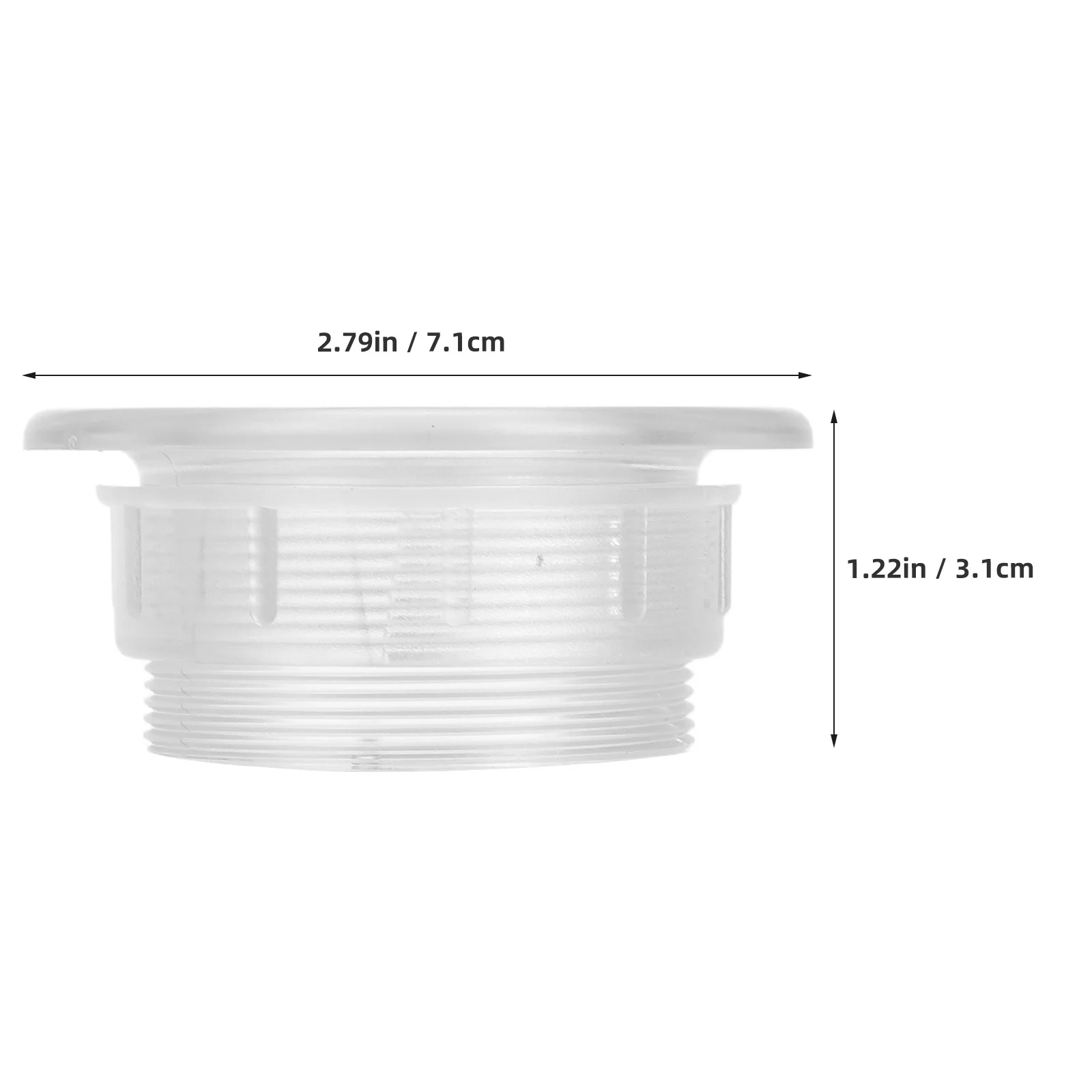 Juego de anillos y tapas con orificio para sombrilla de mesa de Patio, repuesto de inserción de orificio para sombrilla de Patio exterior de plástico transparente negro de 1,63 pulgadas