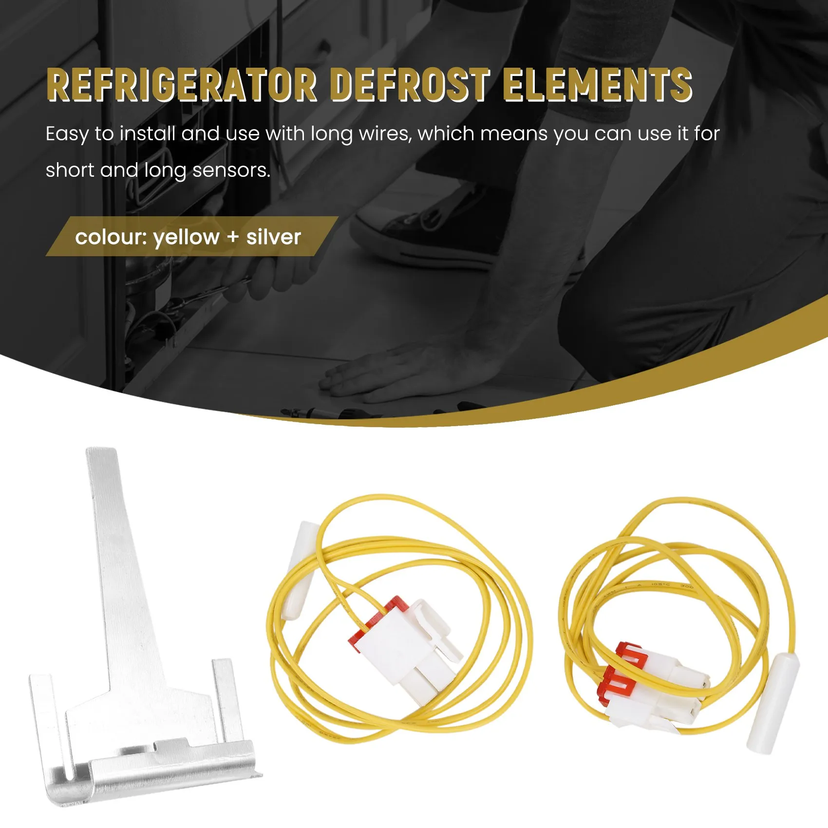 

ABHZ-DA61-06796A Зажим сливного испарителя для, зажим для слива размораживания AP5579885, с датчиком температуры размораживания DA32-0006W
