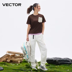 VECTOR Women's Summer Sweat Absorption Quick Drying Short Sleeve T-shirt Skin Friendly Sunscreen Fishing Hiking Cycling