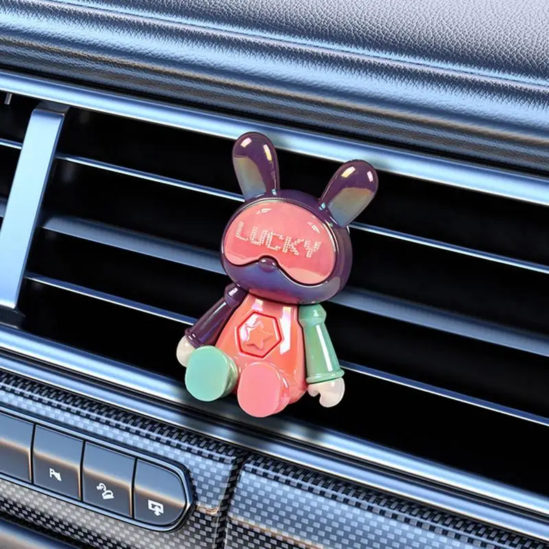 Car Air Fresheners Vent Clips Creative Cartoon Rabbit Shape Car Diffuser Car Air Fresheners Aromatherapy Oil Diffuser For