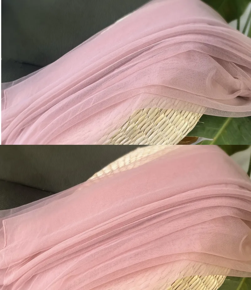 قماش شبكي مخصص عالي الجودة بطول 5 أمتار مع نعومة ومريحة وصديقة للبشرة، يستخدم للفساتين وأقمشة الزفاف