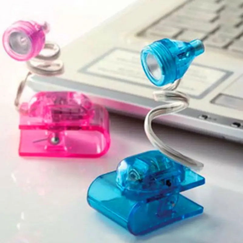 LED Book Reading Lamp Mini Clip-On Flexible Bright Light Portable Book Light For Travel Bedroom Book Reader Kids Gifts Lighting
