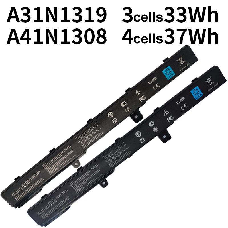 

A31N1319 A41N1308 Laptop Battery for ASUS X451 X451C X451CA X451MA X551 X551M X551C X551CA X551MAV D550 11.3V/14.4V 2500mAh