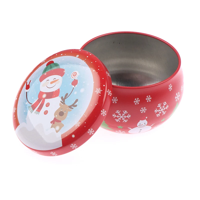 1pc Empty Travel Christmas Aromatherapy Candle Jar Christmas Scented Candle Tin Jar Soy Wax Plant Candle Gift Box Only Empty Jar