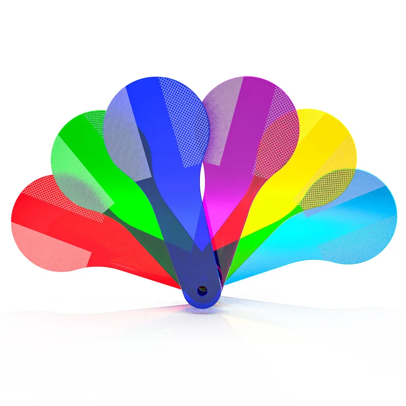 Juego de 6 uds de placa de filtro de Color óptico, juguetes de recursos de aprendizaje, suministros educativos de enseñanza de ciencias Montessori, materiales para aula