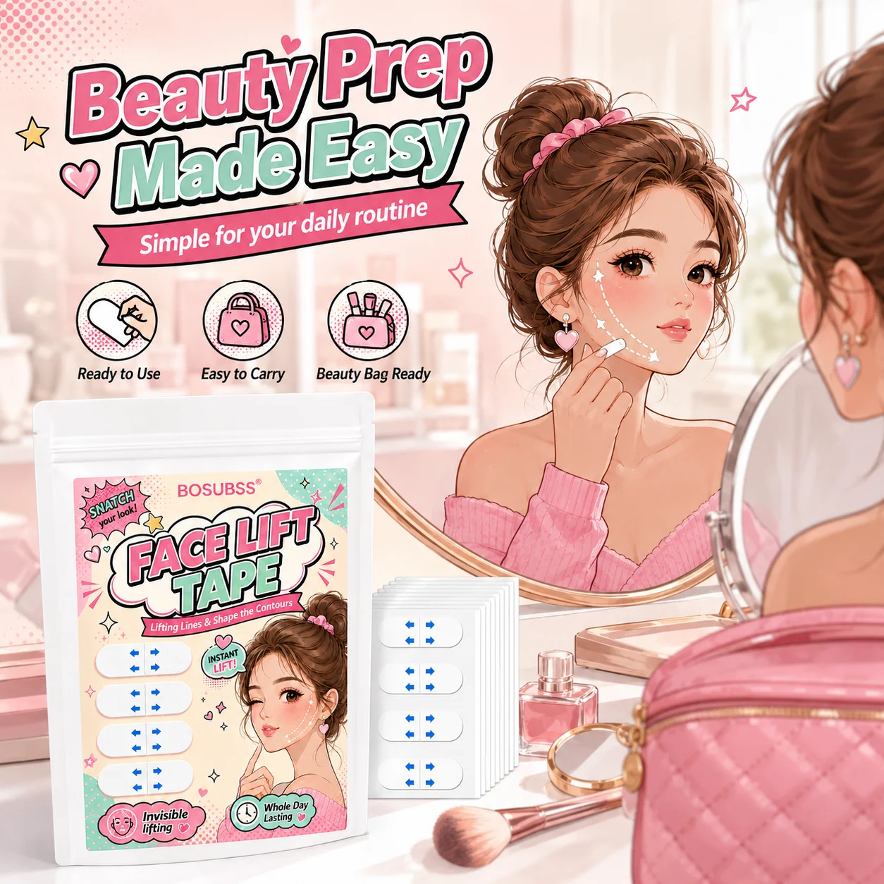 40 peças de fita modeladora fa - Photo Beauty Makeup avaliação e preço