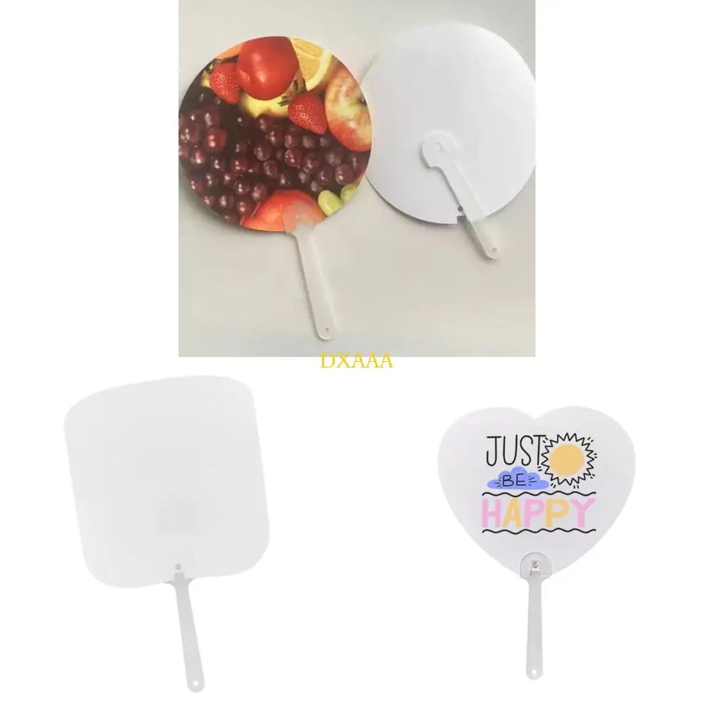DXAA Sublimation Fan DIY Blanks Hand Fan Heat Transfer Printing Folding Handheld Fan for Dancing,Wedding,Home DecorationS