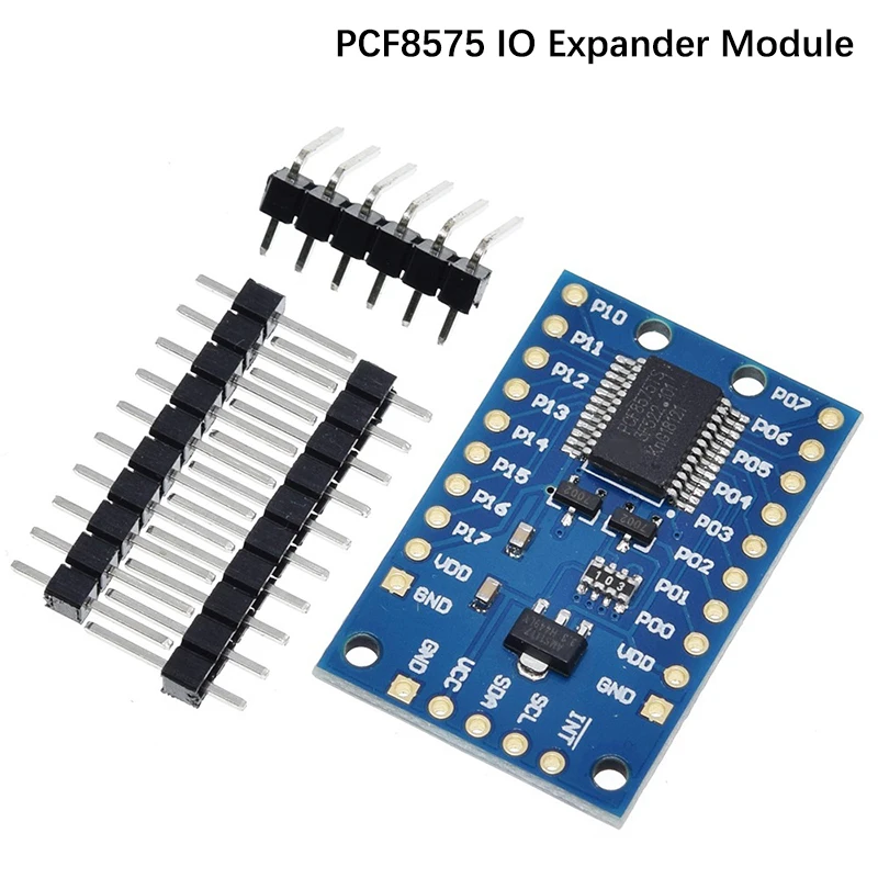 Placa de Expansão do Módulo PCF8575, 16 IO Port Expander, DC 2.5-5.5V, I2C Comunicação Controle para Arduino