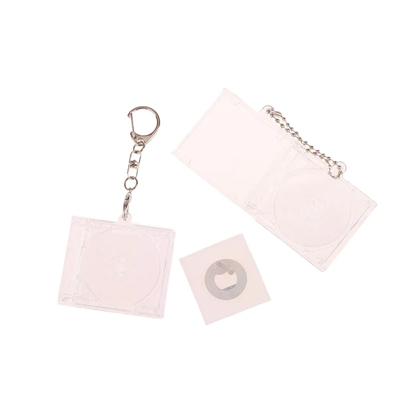 1 PCS Blank Album Mini CD Case Key Chain For DIY Backpack Hanging Decor Keychain Pendant