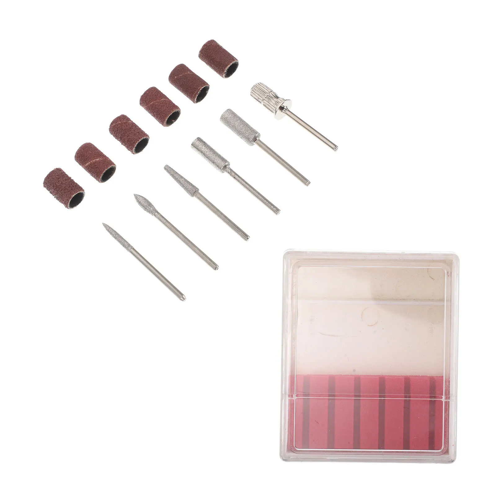 6Pcs Diamond Nail Bits Set Different Shapes Manicure Pedicure Drill Bits Grinding Polishing Electric File Sanding Bands