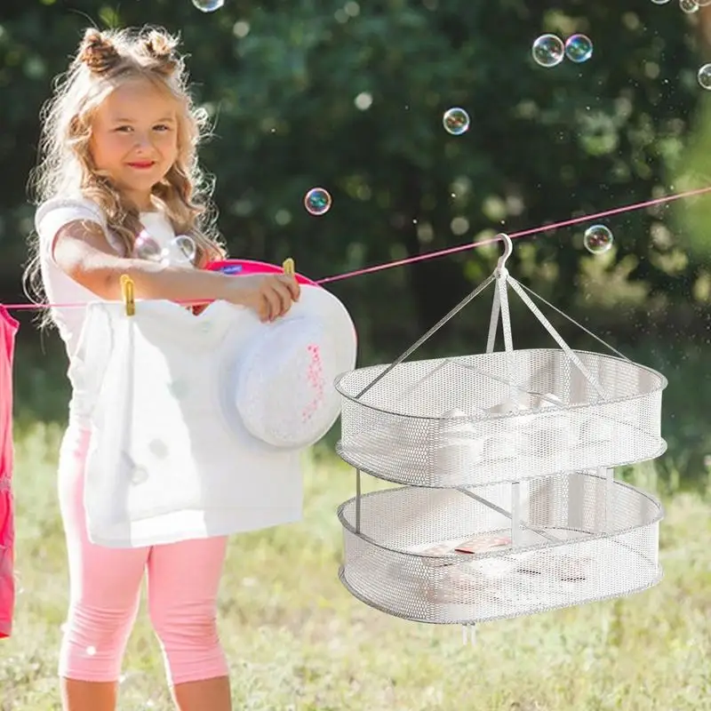 Hanging Clothes basket drying net Sweater socks Laundry special Drying Rack Fruits Flowers Vegetables Fish Herb spices dryer