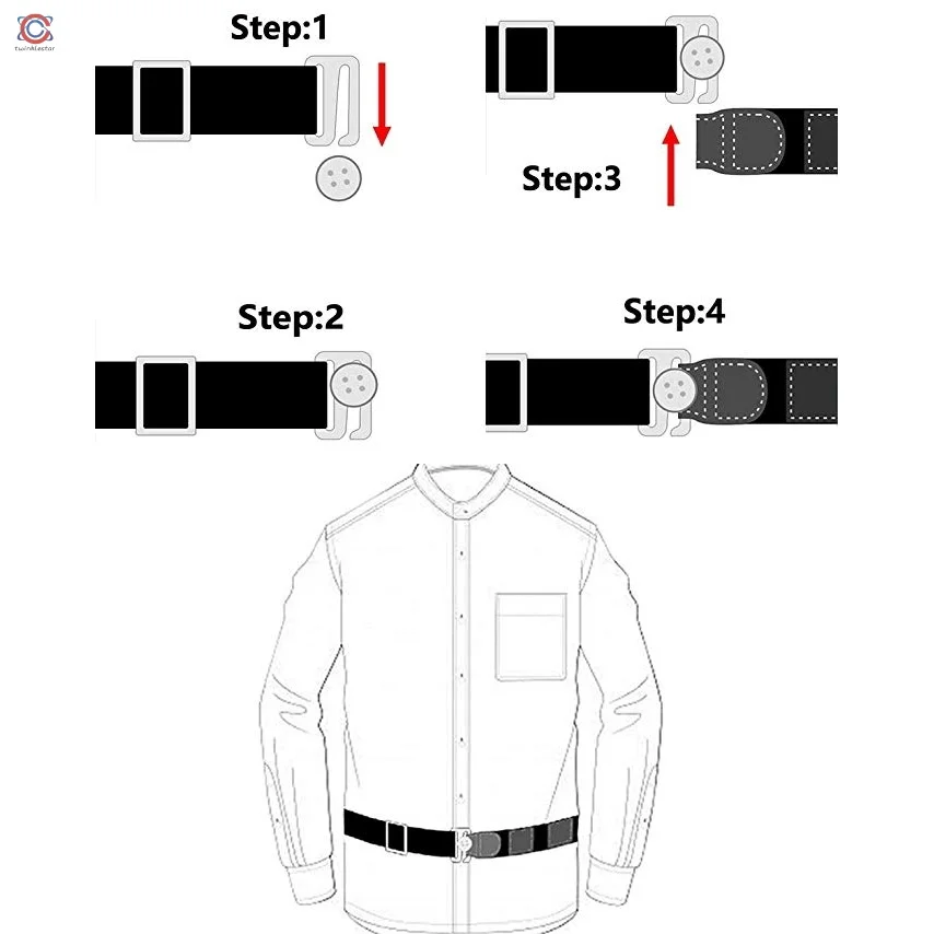 Shirt Stays Belt Adjustable Extra Gripping Shirt Stays Keeps Shirt Tucked Keep Shirt Neat for Work