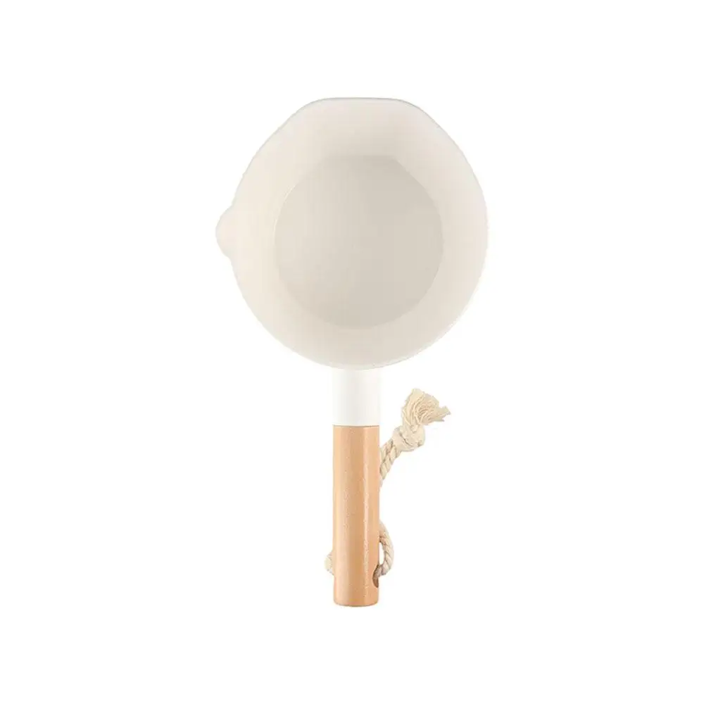 Long Wooden Handle Water Ladle Hanging Lanyard Durable Bathing Pitcher Comfortable Grip Thick Plastic Water Scoop Home