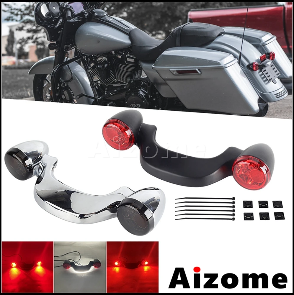 For Harley Touring Rear LED Turn Signal Brake Running Indicator Light Bar Fit Street Glide Road Glide FLHX FLTRX FLHRXS 2010-19