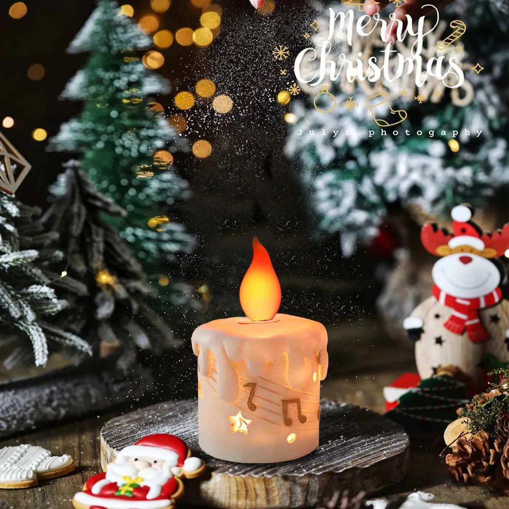 Flameless Led Candles Lights - Flickering Warm Yellow Battery Operated Electronic Fake Candles Home Decorations for Christmas