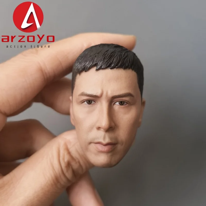 1/6 masculino ásia artes marciais estrelas donnie yen cabeça esculpida modelo para 12 "figura de ação corpo