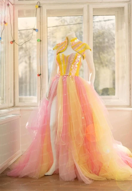 Pink and yellow dress store