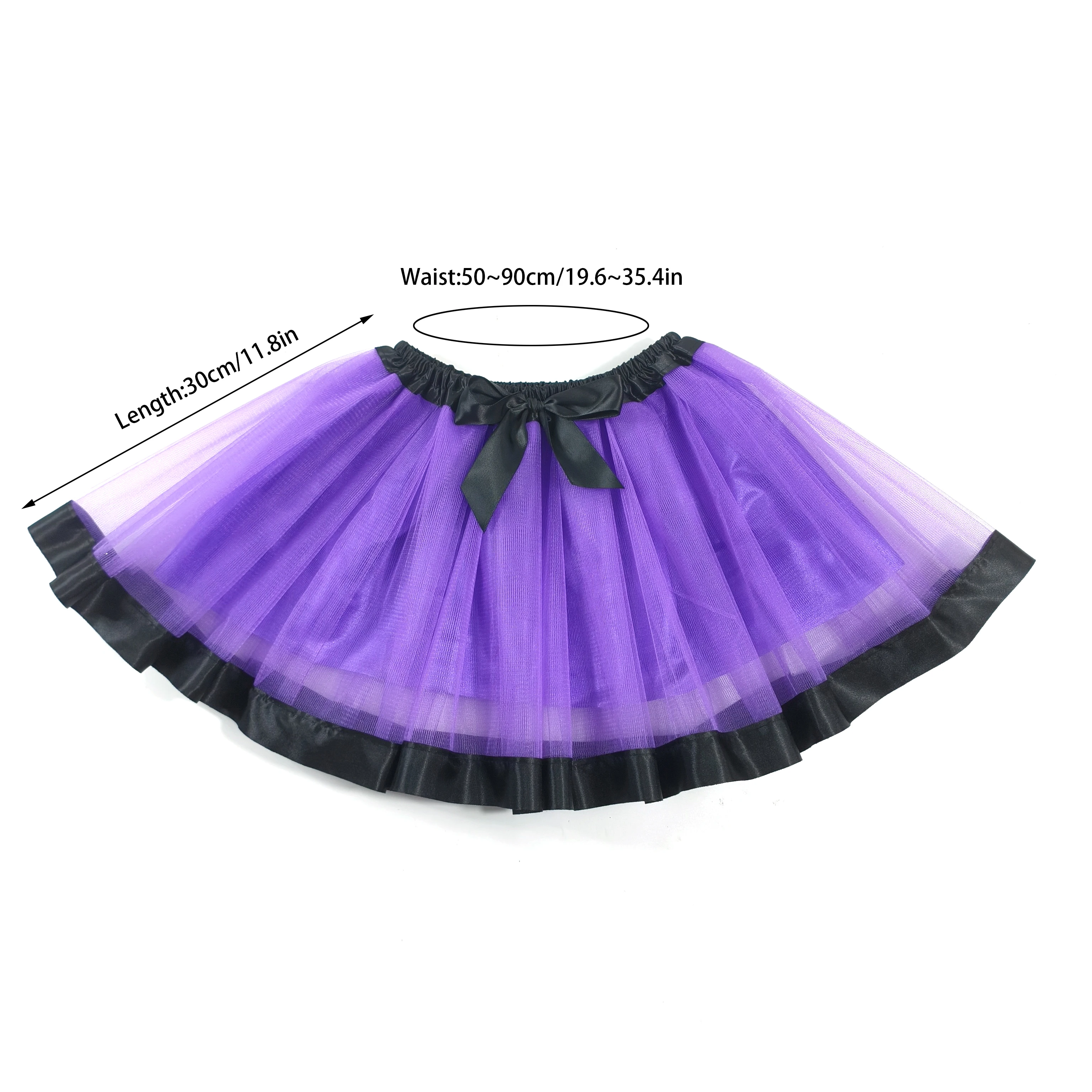 Kid's Purple Witch Costume Set: A Magical Trio. This Adorable Set Includes a Pointed Hat with Purple Ribbons and a Purple Tutu S