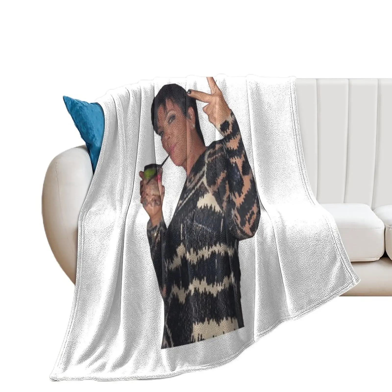 

Kris Jenner Peace Sign Throw Blanket Polar Thermal Blankets