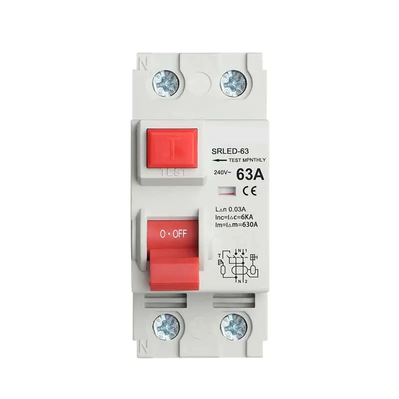 ABILKEEN 2P 32A/40A/63A Type A RCCB RCD ELCB Electromagnetic Residual Current Circuit Breaker Differential Breaker Safety Switch