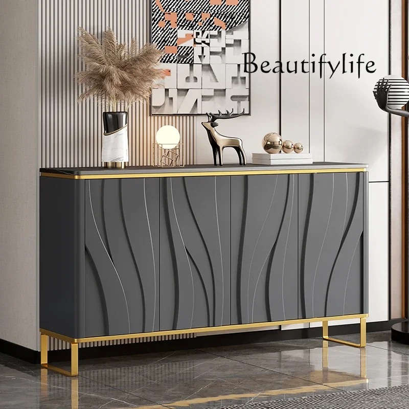 

Light luxury home high-end foyer shoe cabinet modern simple living room dining side cabinet facing the door storage decoration