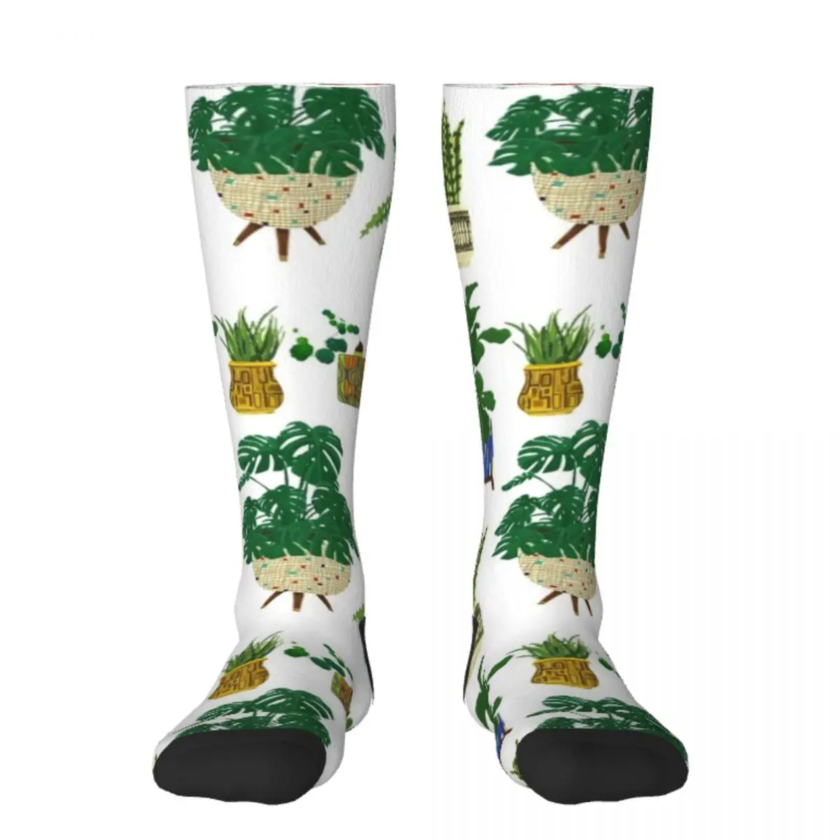 

Mid Century Modern Pottery with Plants Socks sheer kids snow Mens Socks Women's