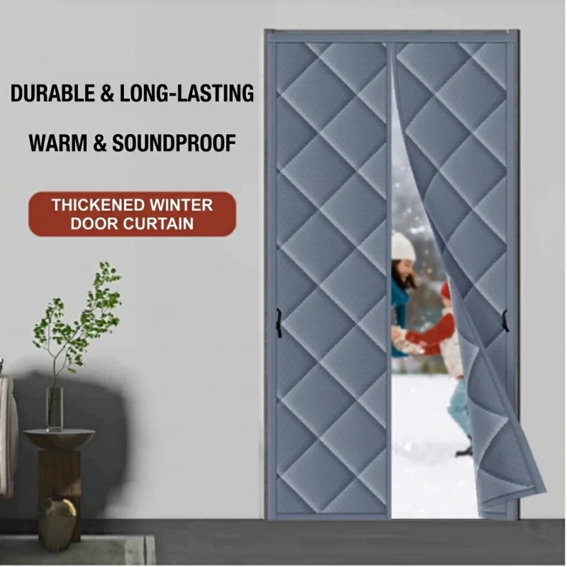 Winter Self Absorbing Cotton Home Thickened Warm Door Curtains Thermal Insulation Partition Curtains Winter Cold Curtains