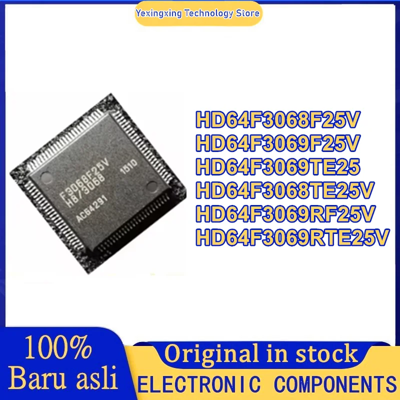 HD64F3068F25V HD64F3069F25V HD64F3069TE25 HD64F3068TE25V HD64F3069RF25V HD64F3069RTE25V QFP مخصص IC رقاقة