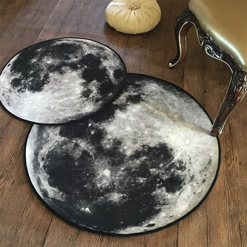 

Creative Moon Rug Computer Chair Carpet Circular Living Room Nordic Rug Bedside Chair Mirror Mats Yoga Meditate Mat Short Hair