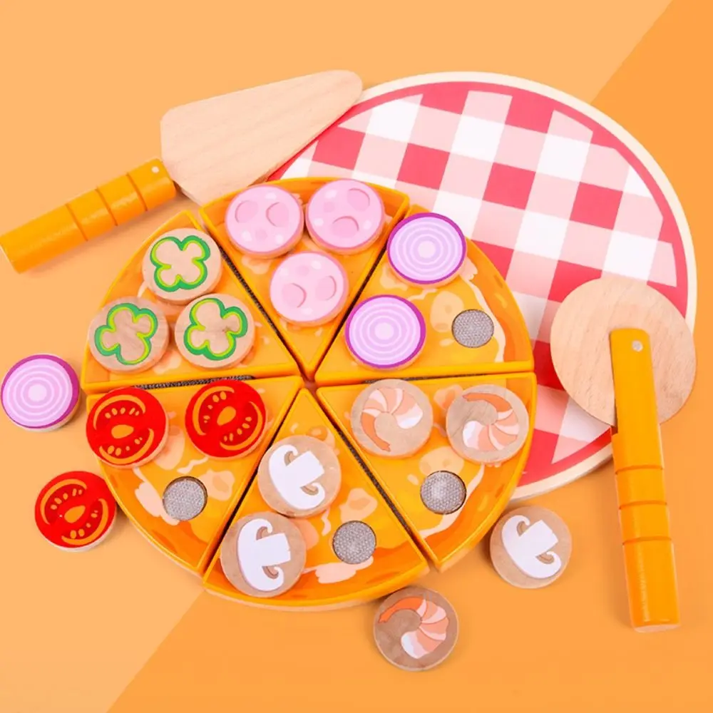 Simulación de Pizza, juguete para juego de imitación, Educación Temprana, comida cognitiva dramática, juguetes para Pizza, juego de galletas duraderas en miniatura, juego de comida