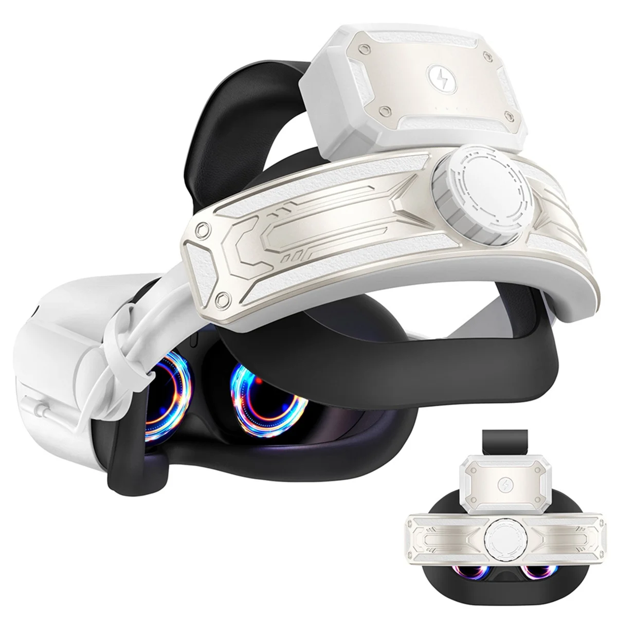 

Ремешок на голову VR с аккумулятором для Meta/Oculus Quest 2, регулируемый ремешок Elite, зарядная станция VR, аксессуары VR, золотые