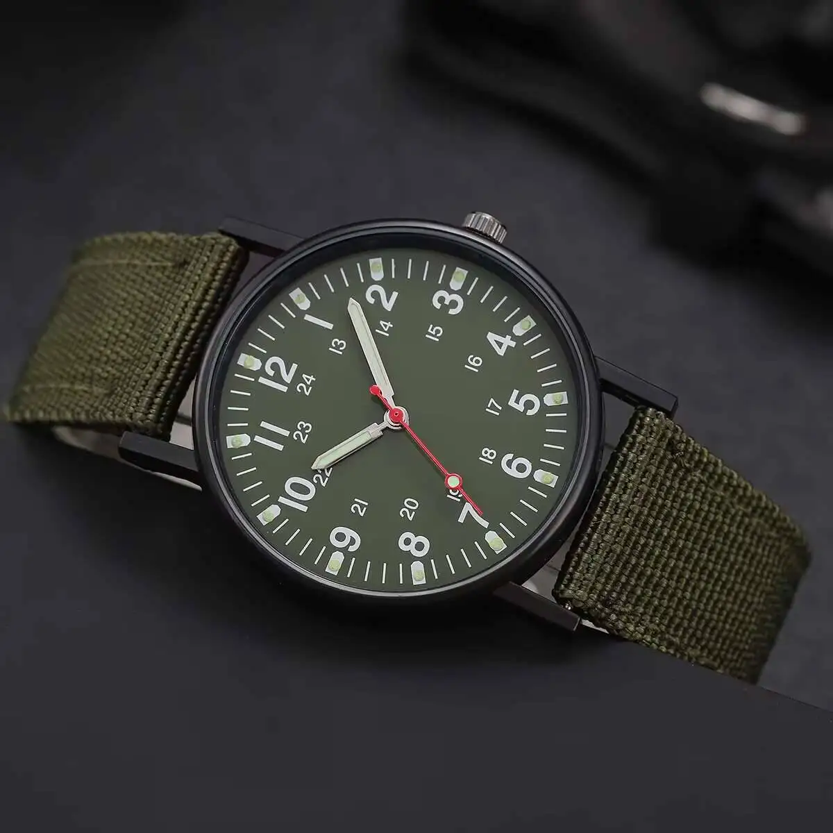 4PCS/Set Fashion Casual Nylon Band Men Watches Male's Analog Quartz Watch Bracelets Set Relogio Masculino Reloj Hombre