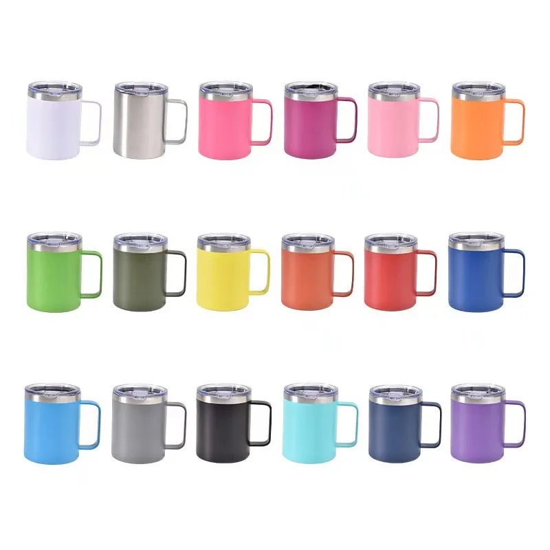 Foreign trade in stock 12oz handle mug 304 stainless steel vacuum American office coffee cup factory wholesale Cinnamoroll cup