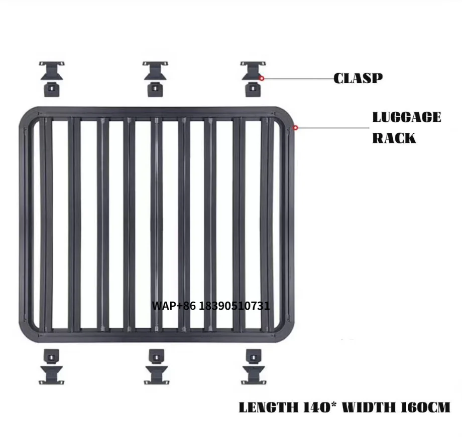 

Brand New Durable Carbon Steel Design Wrangler JL Off-Road Roof Rack, Heavy-Duty Luggage Cargo Platform