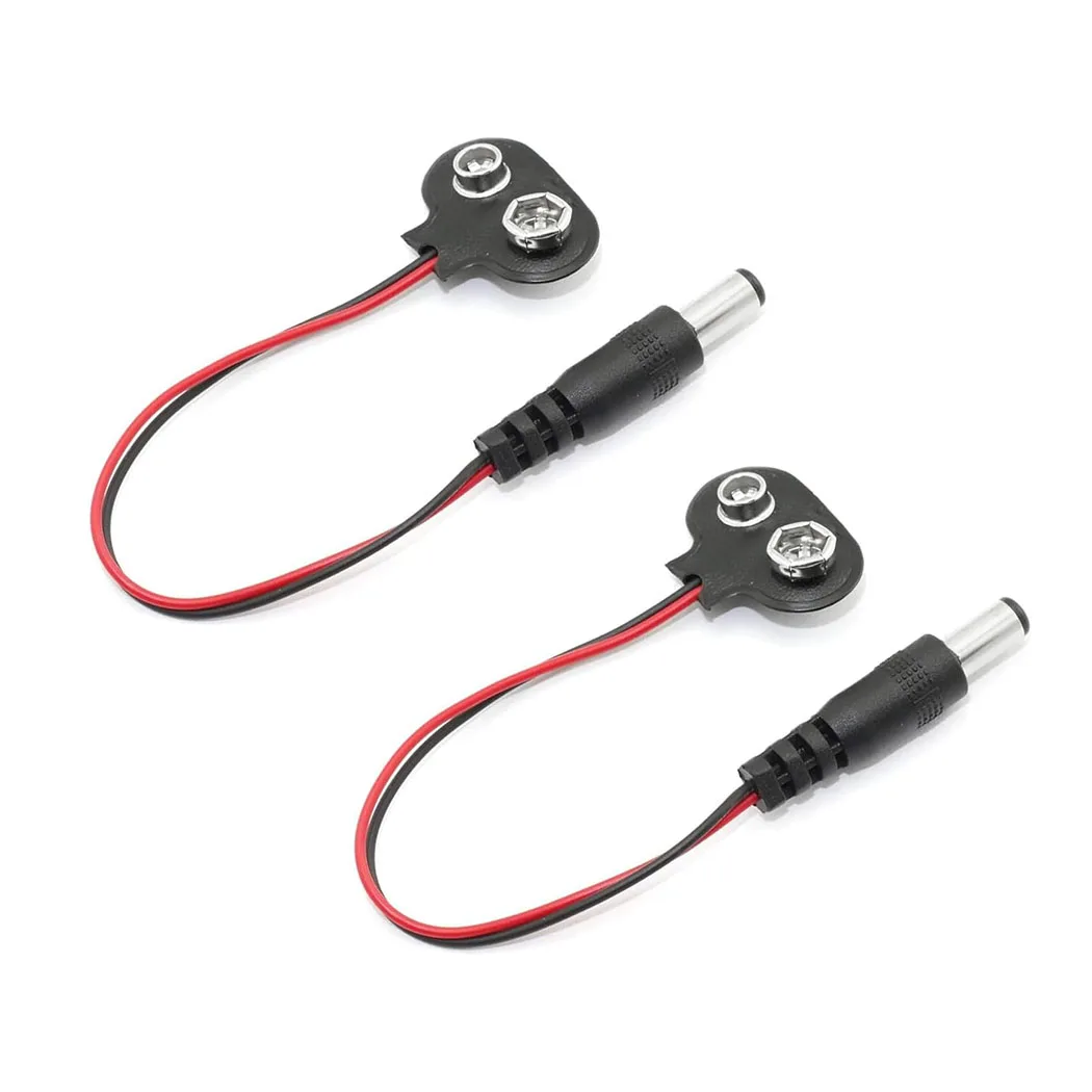 5/10PCS 9V DC Battery Power Cable Plug Clip Barrel Jack Connector for Arduino Uno r3 Mega 2560 T-Type for Arduino LED Strip