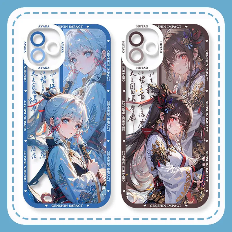 Genshin Impact Yae Miko Ganyu Case for Samsung Galaxy S24 Ultra S23 S22 S21 Plus S20 FE S10 Note 20 10 Pro A14 A34 A54 Cover