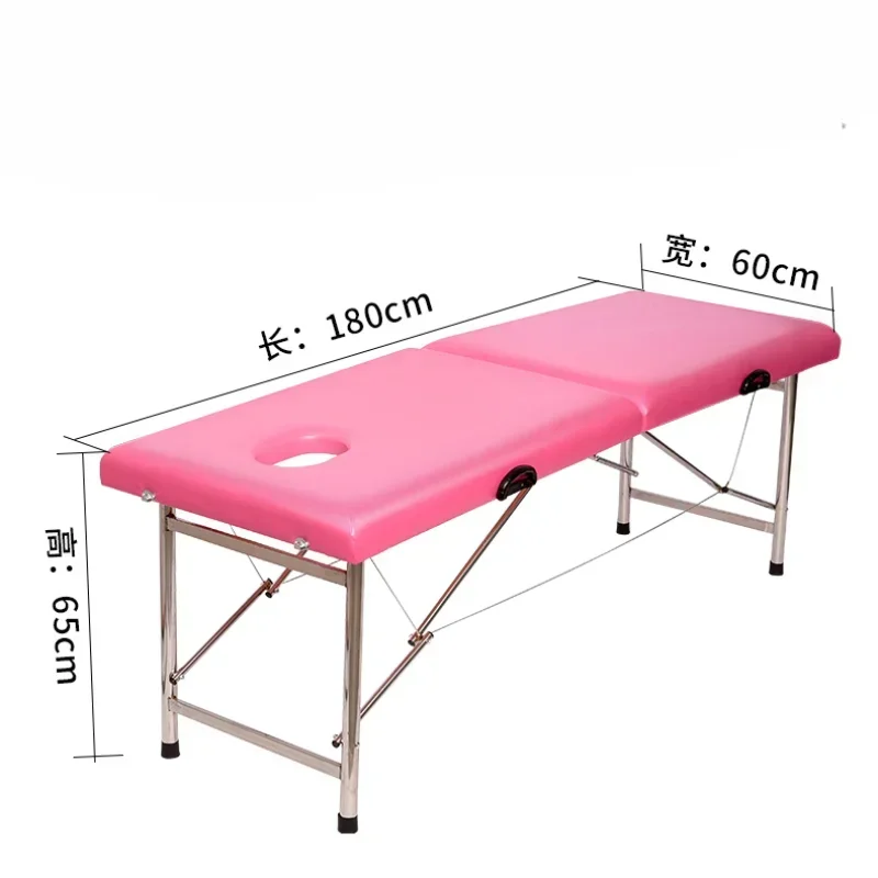 Chaise pliante professionnelle de luxe pour tatouage, lit médical, table de traitement des cils, liège, cosmétique, portable, YJT 0727